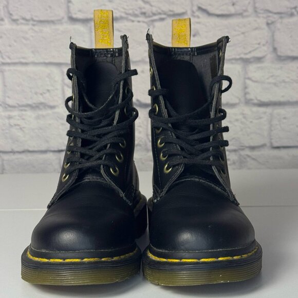 Dr. Martens 1460 8-Eye Black Vegan Boots, Women's 5 US - Picture 3 of 8